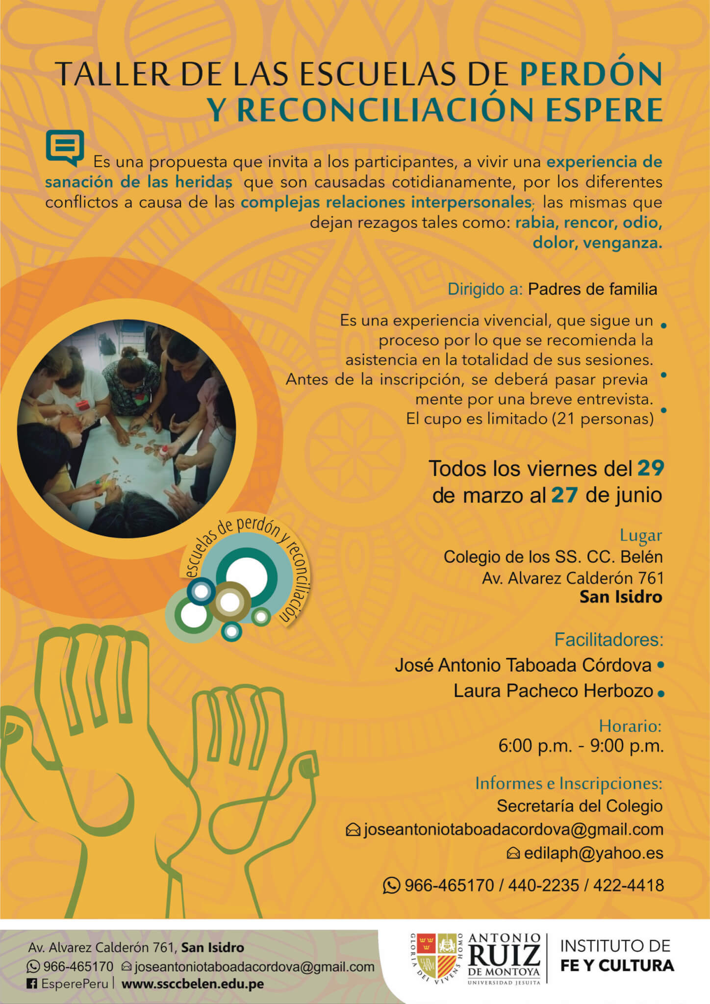 Talleres de La Escuela de Perdón